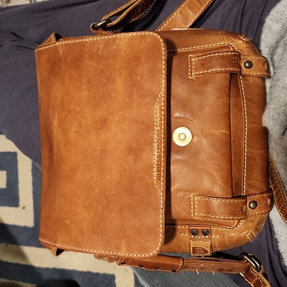 Aunts and Uncles Vintage Leather Mens or Womens Messenger Postal Bag
